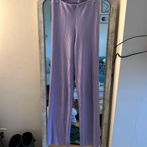 Purple stretch flowy pants